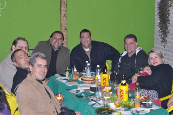 Reencontro com os amigos da época do colegial, no Marista, em Ribeirão Preto - SP